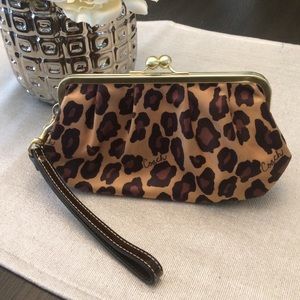 Coach Leopard Print Wristlet