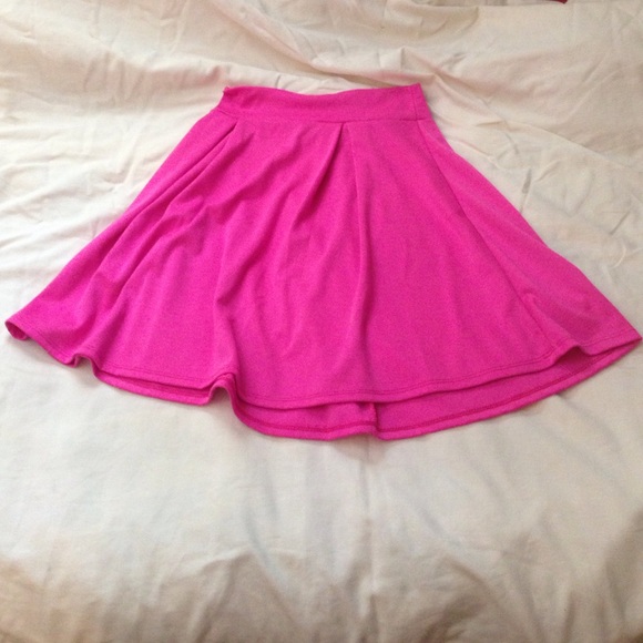 Charlotte Russe hot pink skater skirt