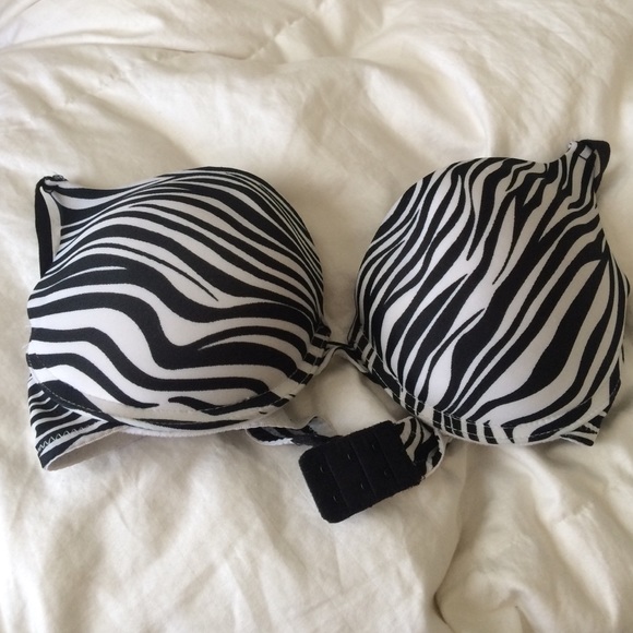 Zebra push up bra