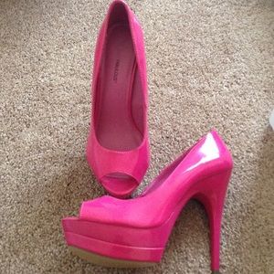 Just fab platform heels hot pink