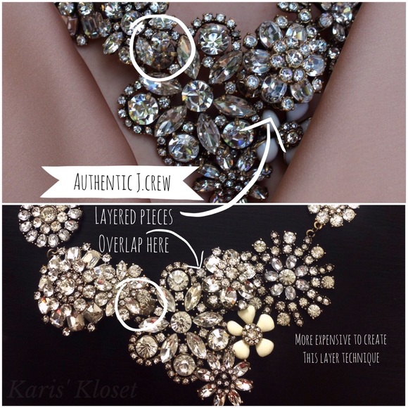 Jewelry | Authentic J.Crew Crystal Floral Necklace - Picture 4 of 4