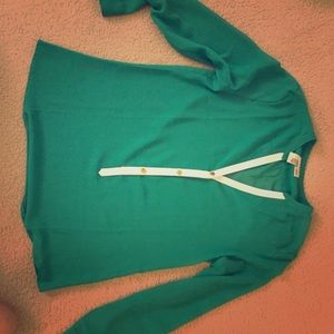 Kelly Green Sheer Top