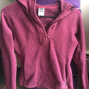 Maroon North face jacket