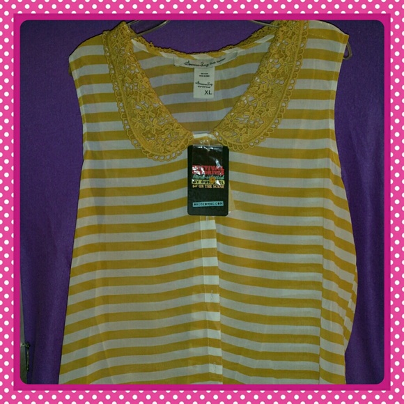AMERICAN RAG TIE FRONT TOP - Picture 1 of 3