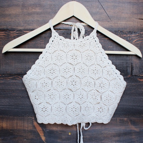 Festival boho crotchet crop top