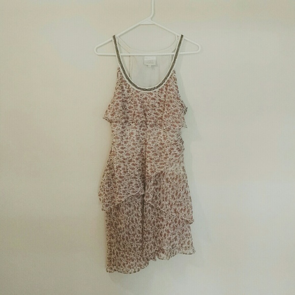 Asymmetrical Flowy Layered Floral Dress