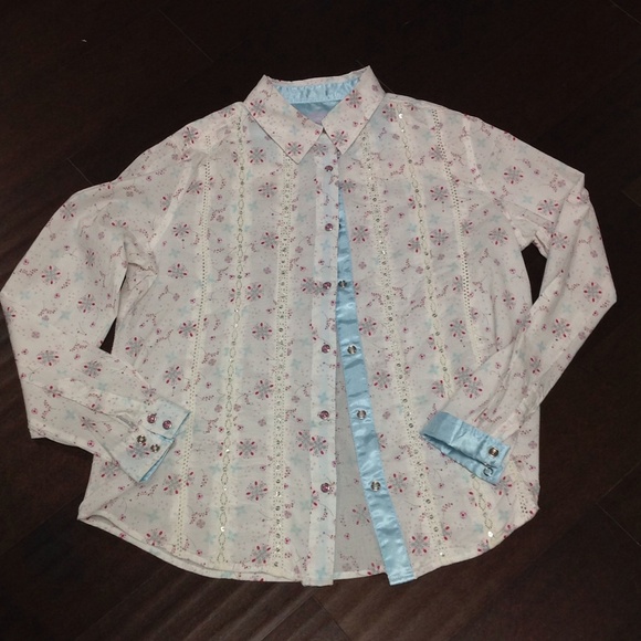 Western button down with satin
