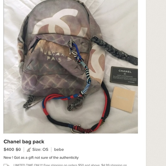 Chanel back pack