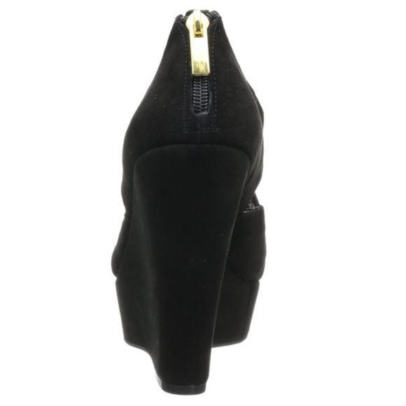 Jessica Simpson "Meek" black suede platform wedge - Picture 4 of 4