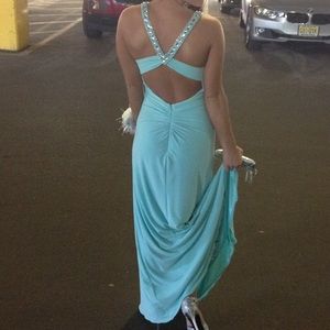 Tiffany blue prom dress! Worn once, size 2