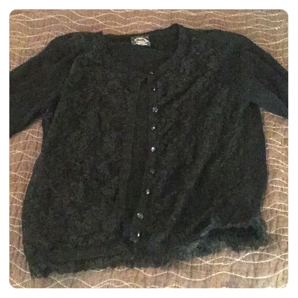 Black lace cardigan
