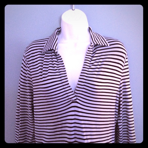 Ralph Lauren Medium baby blue and black Top. - Picture 1 of 4
