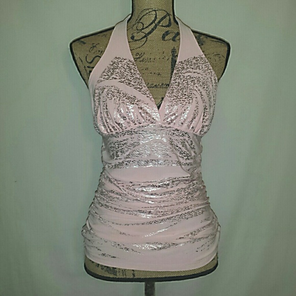 GIFTED-Charlotte Russe Pink/silver halter