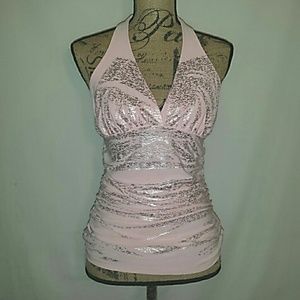 GIFTED-Charlotte Russe Pink/silver halter