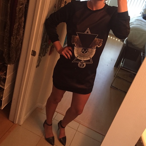 Pink Stitch Patterned shirt Dress - Picture 4 of 4