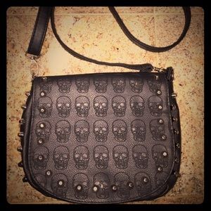 Studded skull cross-body