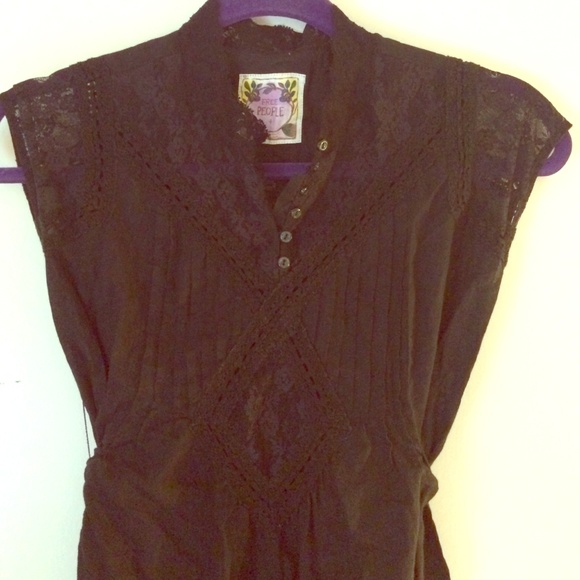 Black Lace free people shirt