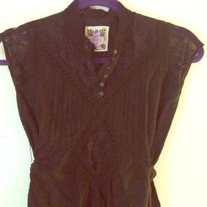 Black Lace free people shirt