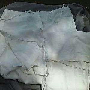 All white pj bottoms