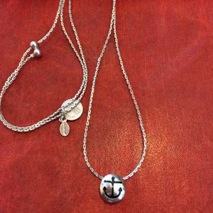 Alex and Ani anchor expandable necklace