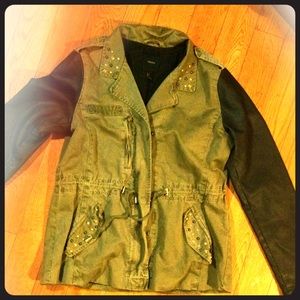 Jacket Faux Leather sleeves