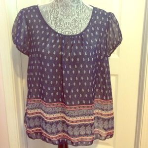 Gorgeous Blue patterned top