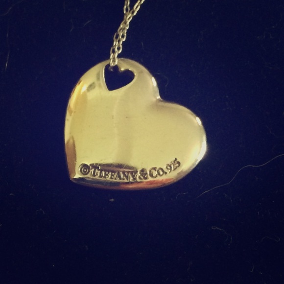 Tiffany & Co heart shape silver necklace