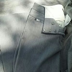 Gray pin striped dress pants