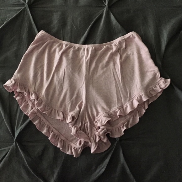 Brandy Melville ruffled lavender shorts
