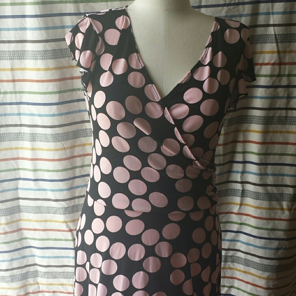 Black & pink circle print