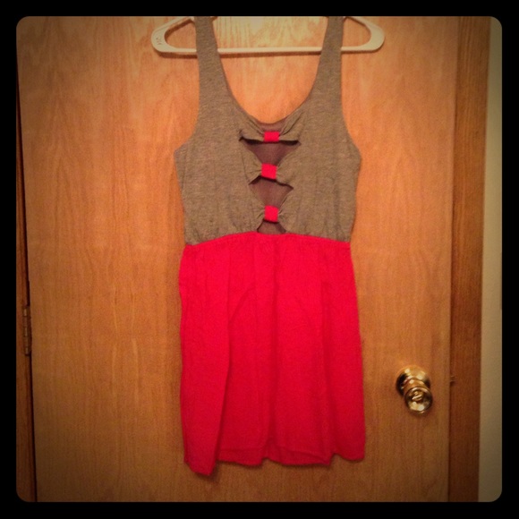 Delias Gray and Pink Triple bowed dress!