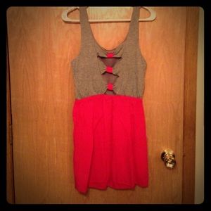 Delias Gray and Pink Triple bowed dress!