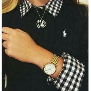 J Crew Gingham Button Up