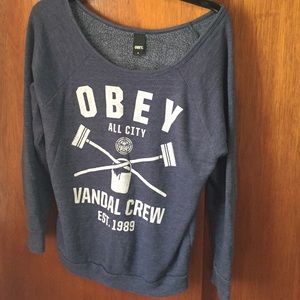 Obey blue sweater