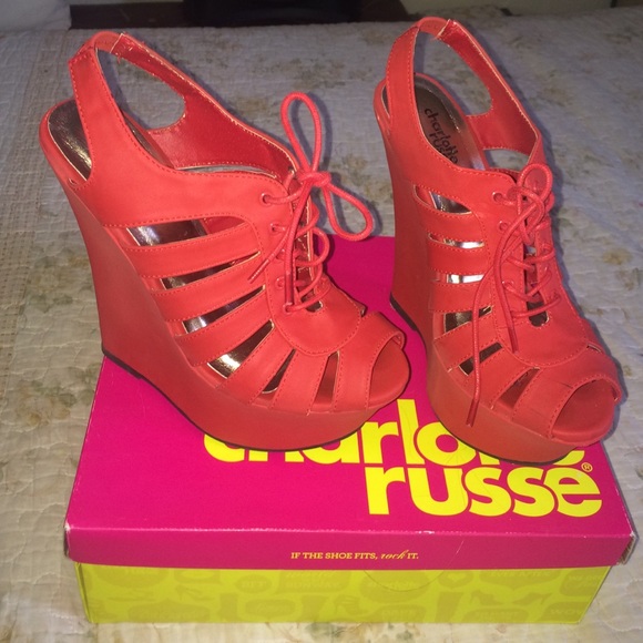 Orange Charlotte Russe wedges