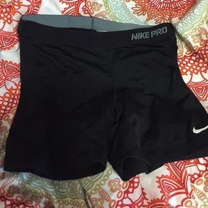 3" inseam Nike Pro Dri Fit Black shorts