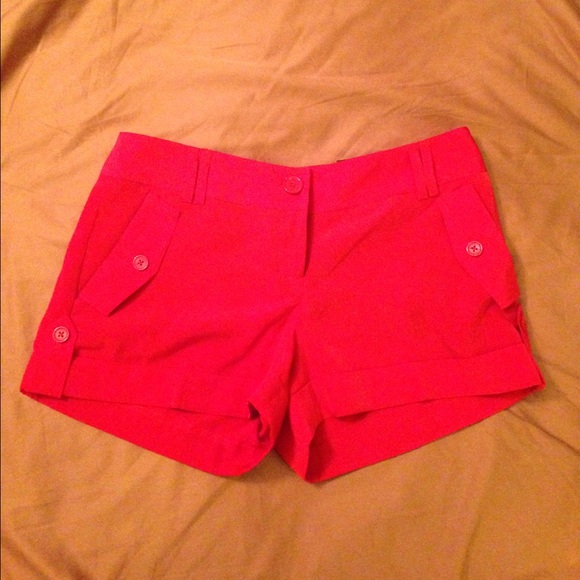 Dressy red shorts from Express