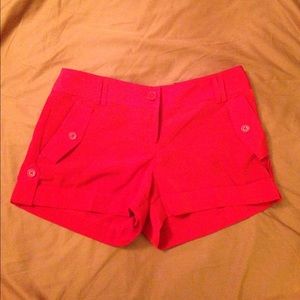 Dressy red shorts from Express