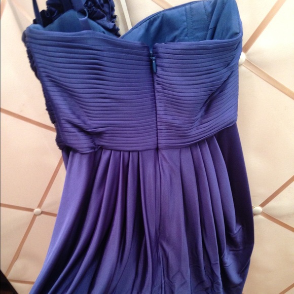 BCBG Royal Blue One Shoulder Dress. Worn once. - Picture 4 of 5
