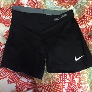 3" inseam Nike Pro Dri Fit Black Shorts