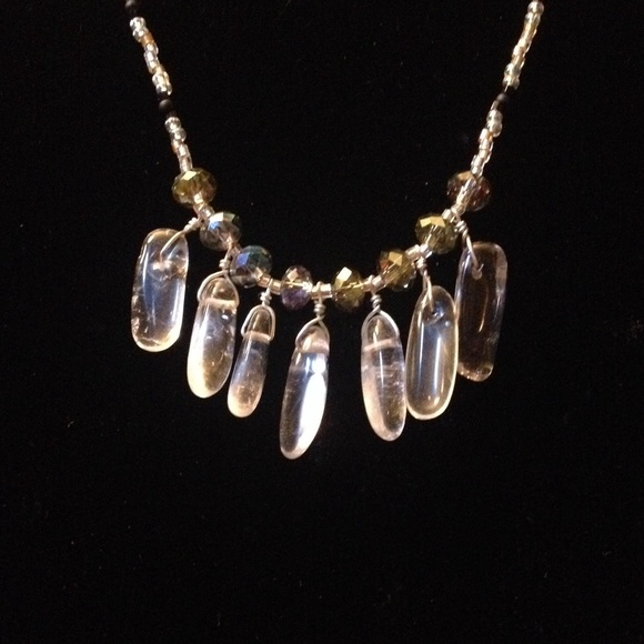 Quartz crystal beaded necklace - Picture 1 of 2