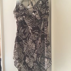 Charlotte Russe Halter Top -Tropical Motif