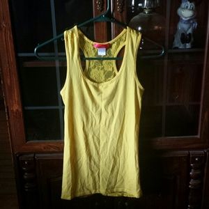 Yellow Lace Tank Top