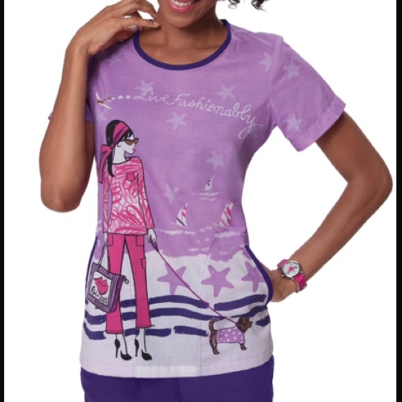 Koi Limited Edition Scrub Top NWT