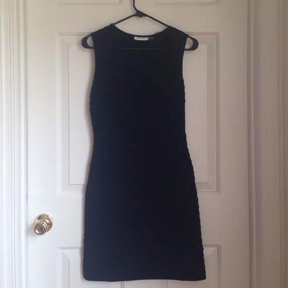 Calvin Klein black bondage dress