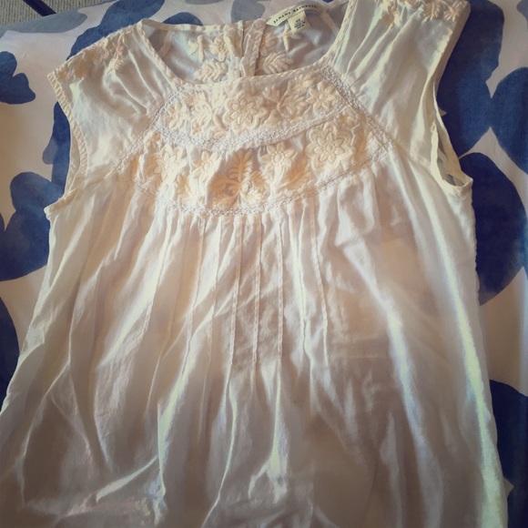 Banana Republic white/ecru, Peasant top. Sz XS