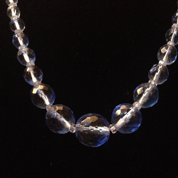 Blue, vintage glass ,beaded necklace orig. design - Picture 1 of 3