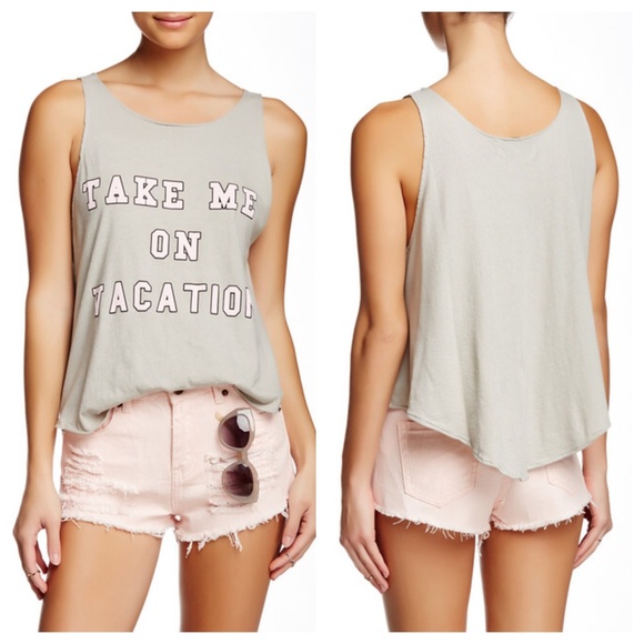 Wildfox Tops - NWT WILDFOX Take Me On Vacation Cassidy Tank Sz M