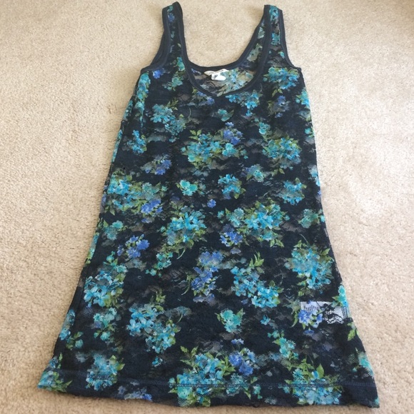 Aeropostale XS floral lace tank