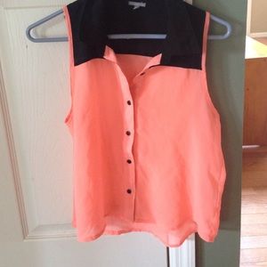 pink and black summer top